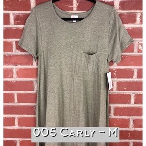 LuLaRoe Army Green Carly Swing Dress